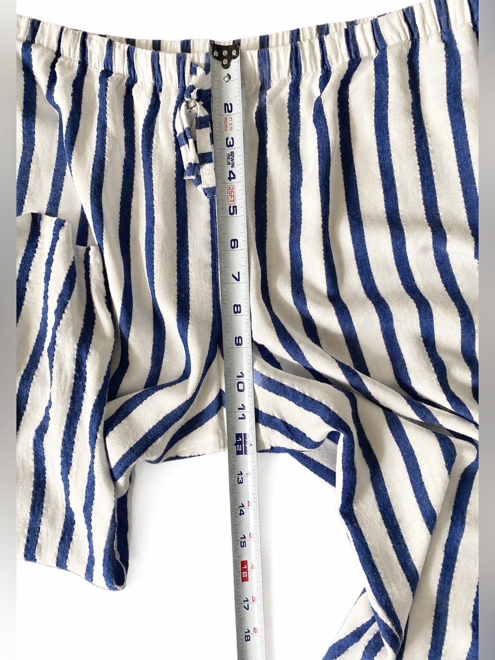 Women's Pajamas Blue & White Striped Set XL - Picture 8 of 10